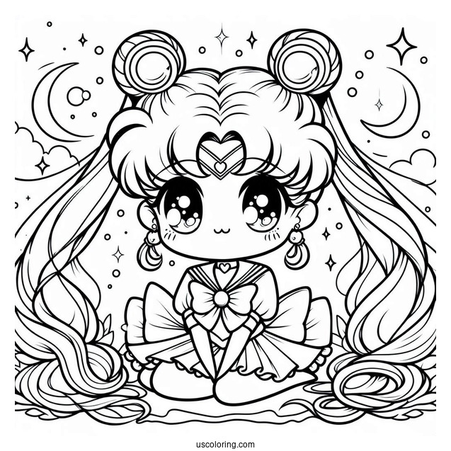 Cute Chibiusa Coloring Page