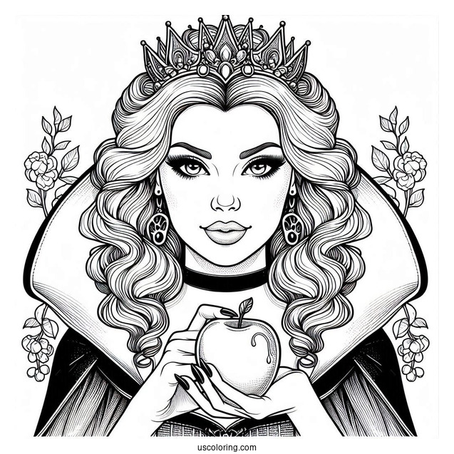 Evil Queen Holding The Poisoned Apple