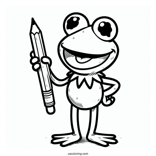 Easy Outline Of Kermit The Frog Coloring In