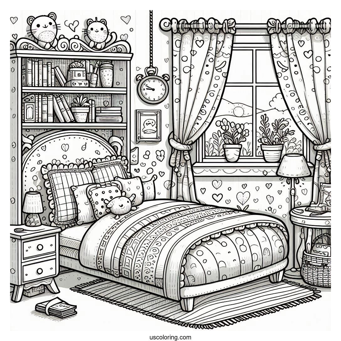 Bedroom Coloring Pages Featured Image v2