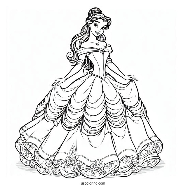 Princess Belle In Her Stunning Gown