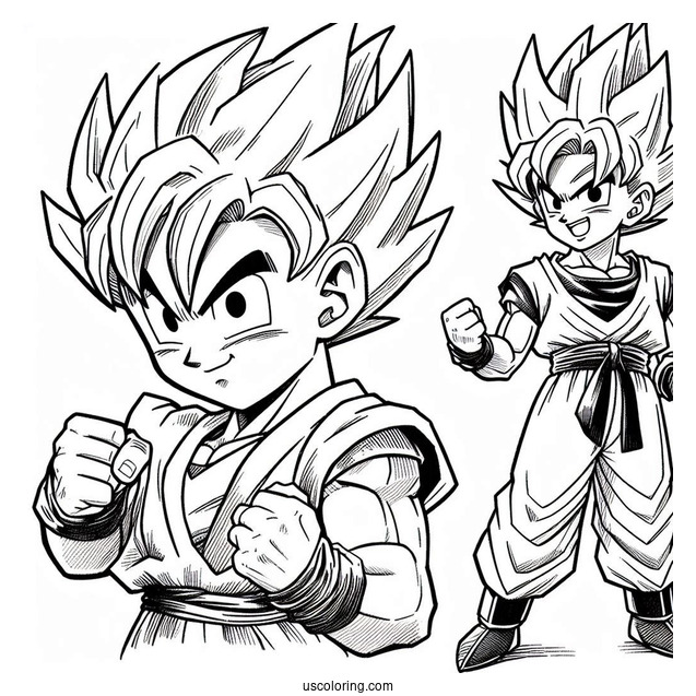 Young Gohan Coloring Page