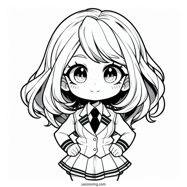 My Hero Academia Coloring Page Of Cute Chibi Eri