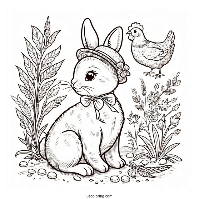 Jemima Puddle Duck, Peter Rabbit Coloring Page, And JW Rooster II