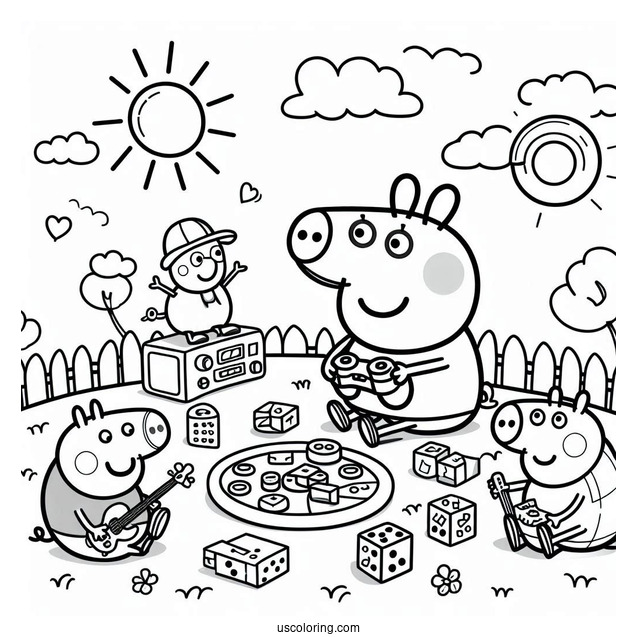 Peppa Pig Playing Games With Friends