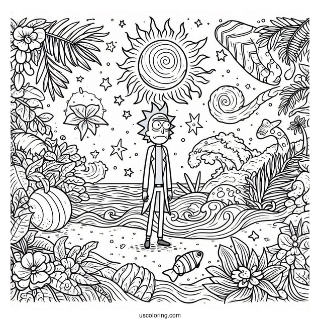 Summer From Rick And Morty Coloring Page