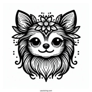 Simple Apple Head Chihuahua Coloring Page