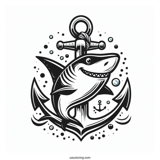 Anchor The Hammerhead Shark Coloring Page Finding Nemo