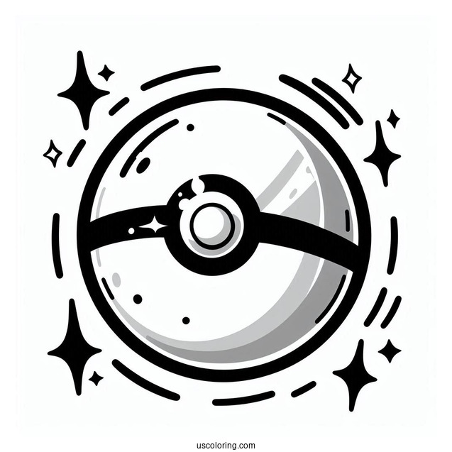 Pokemon Legends Pokéball Coloring Page