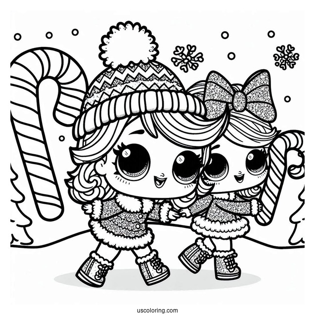 LOL Surprise Doll During Christmas With Candy Canes
