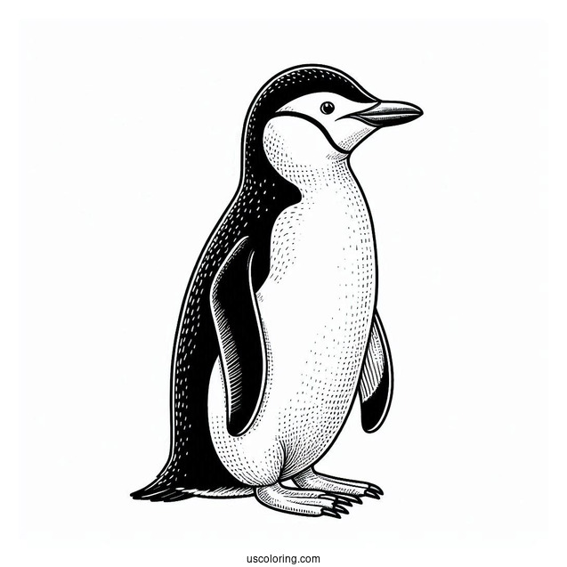 Chinstrap Penguin Coloring Page For Kids