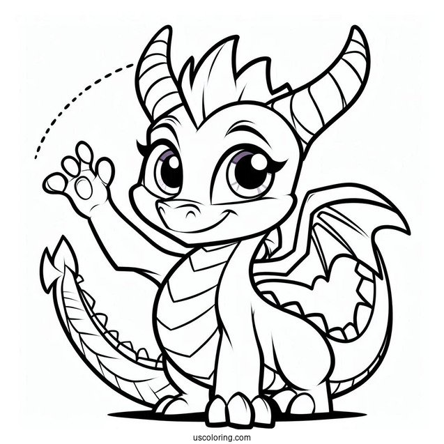 Sypro Coloring Page Pretty Elora Waving Coloring Page For Kids