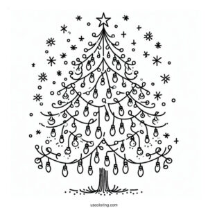 Christmas Lights In The Shape Of a Tree