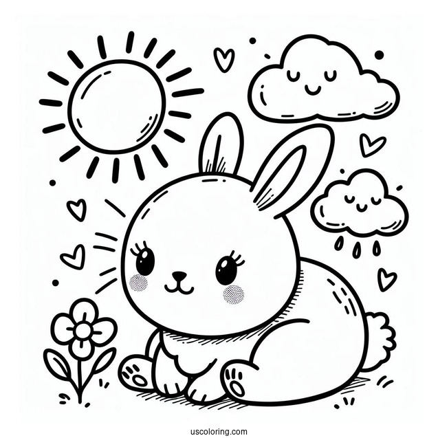 Sunny Bunnies Coloring Page Logo