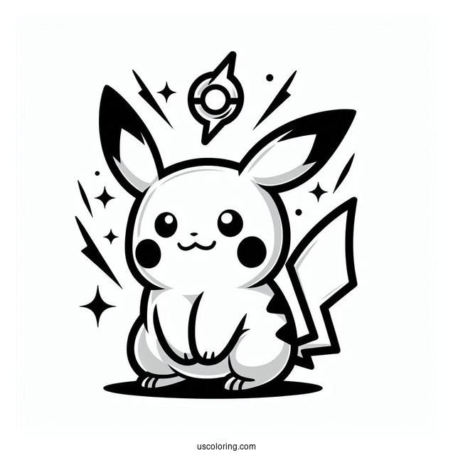 Raichu Coloring Page Head Bolt Pokemon Card