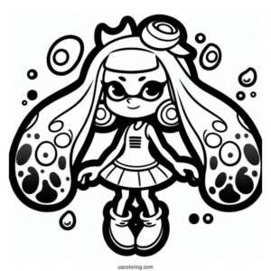 Simple Pearl Houzuki Splatoon Coloring Page For Kids
