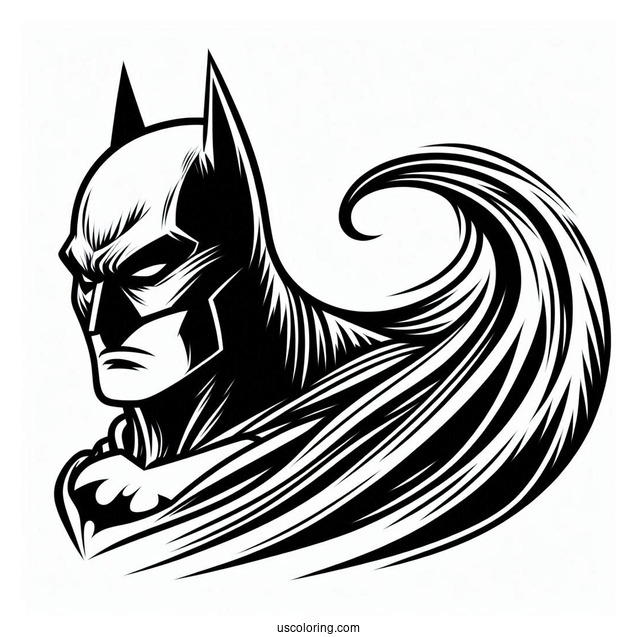 Simple Outline Of Batman To Color