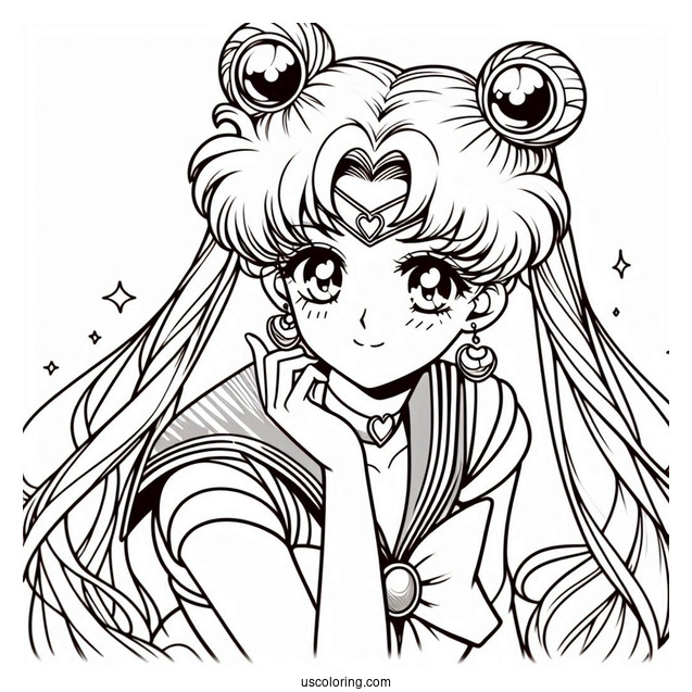 Sailor Moon Usagi Tsukino Coloring Page