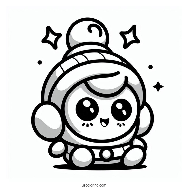 Brawl Stars Coloring Page Of Easy Smiling Mandy For Preschoolers