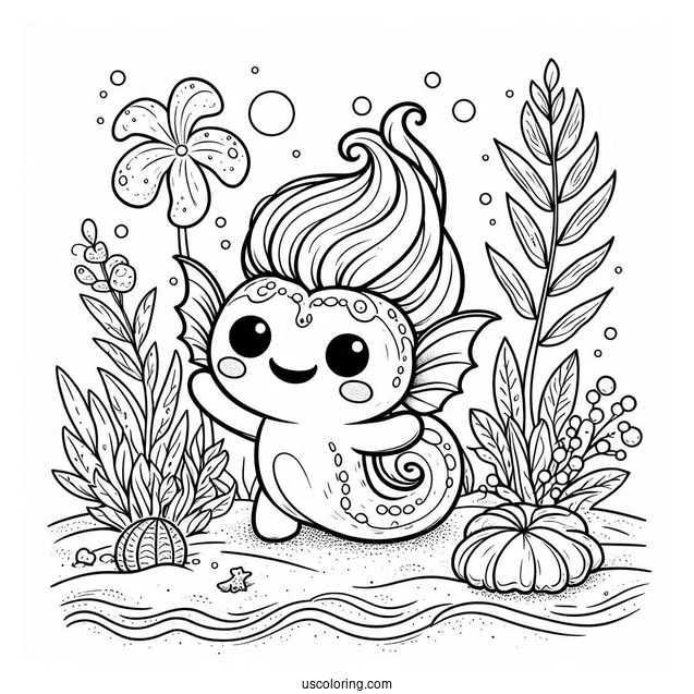 Sprunki Coloring Page Of Garnold At The Beach