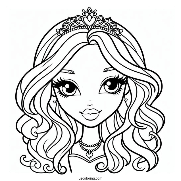 Simple Bratz Sasha Outline To Color