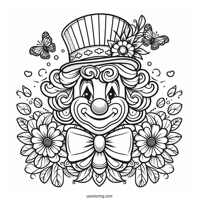 Coloring Sheet of Clown From Circus