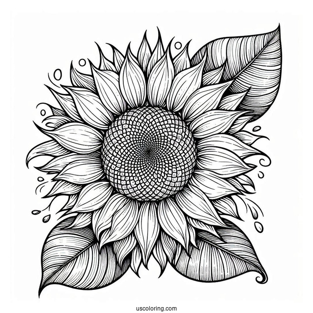 Detailed Coloring Page For Adults