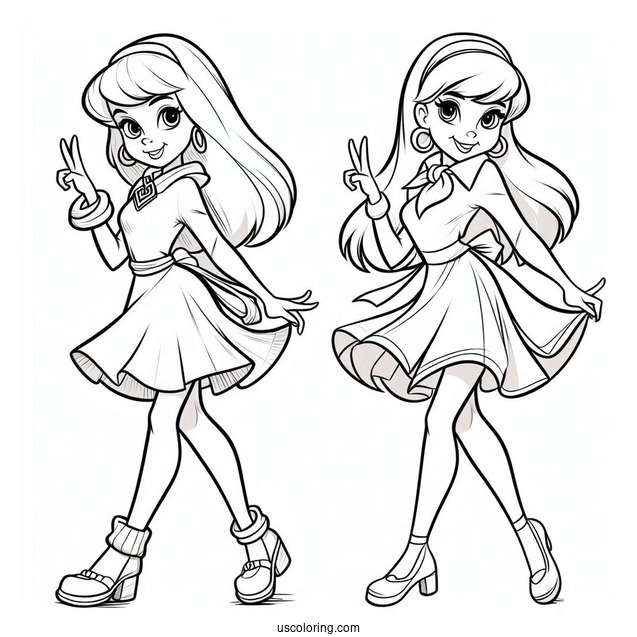 Daphne Character Coloring Page