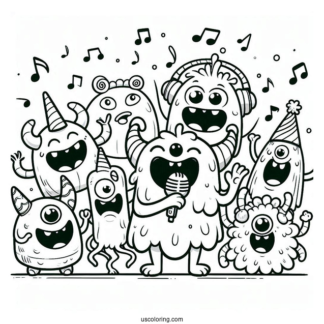 My Singing Monsters Coloring Page Of Easy Entbrat For Preschoolers