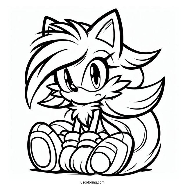 Blaze the Cat With Hair Up