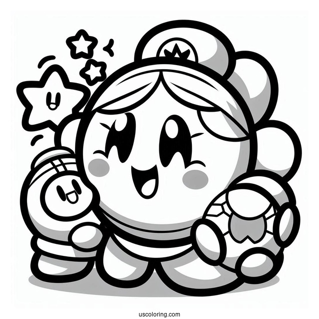 Brawl Stars Coloring Page Of Easy Smiling Mandy For Preschoolers