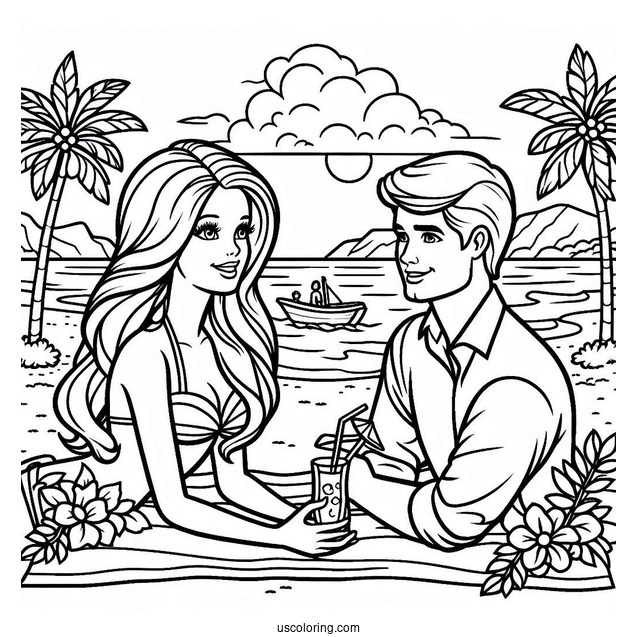 Ken And Barbie At The Beach