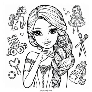 Barbie From Toy Story Coloring Page