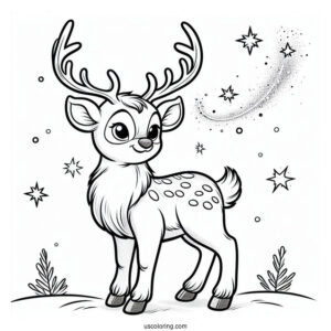 Sven The Reindeer To Color