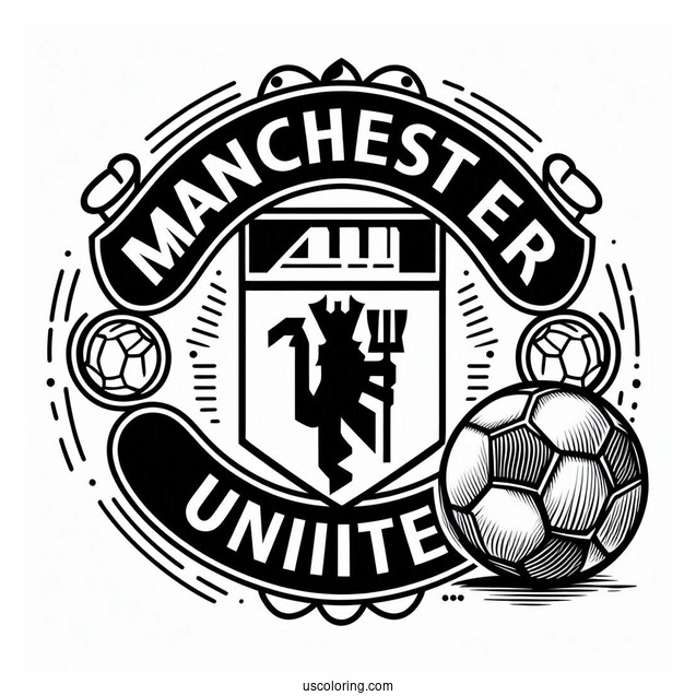 Manchester United Logo To Color