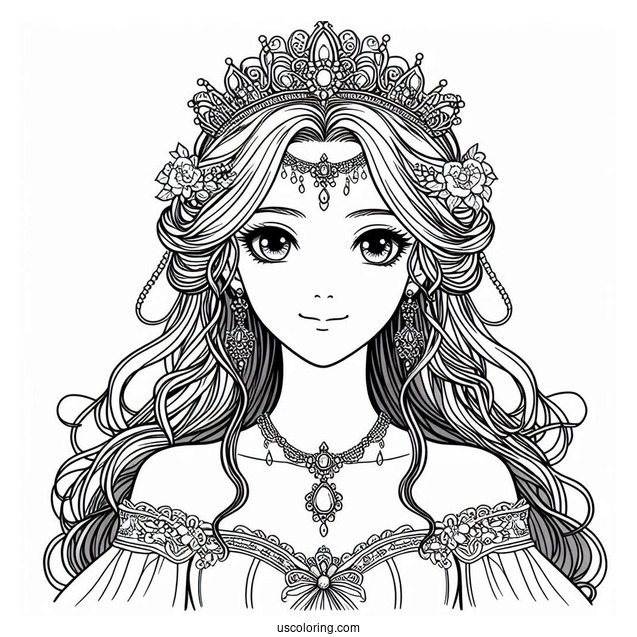 Princess Coloring Page Of Princess Nezmina Of Legend of the Cryptids