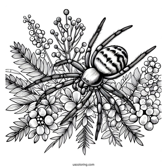 European Garden Spider Coloring Page