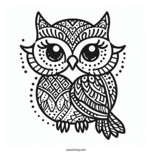 Simple Outline Of Owl To Color