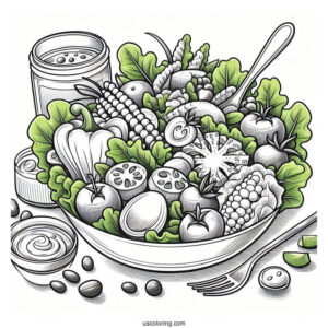 Mixed Salad Coloring Page