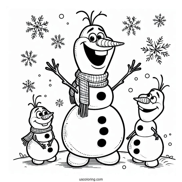 Olaf The Snowman To Color