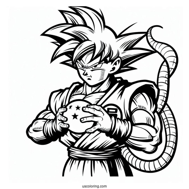 Popular Dragon Ball Z Characters To Color With Logo