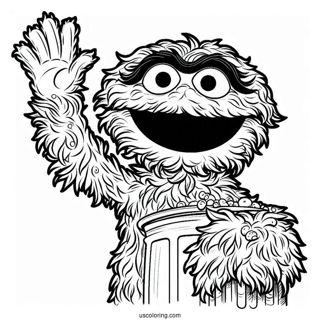 Oscar The Grouch Waving