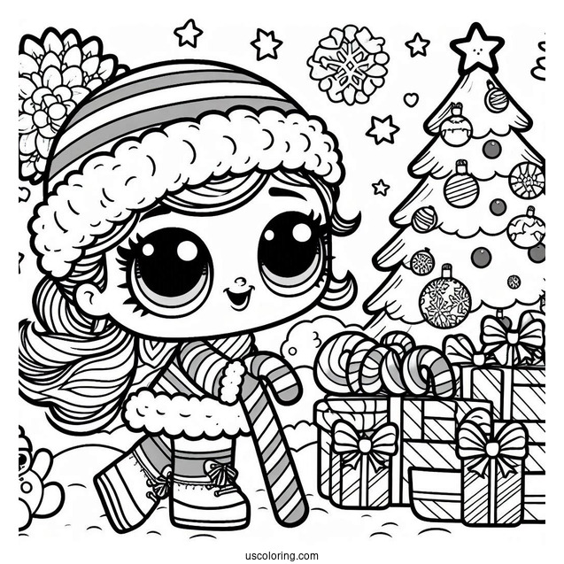 LOL Surprise Doll During Christmas With Candy Canes