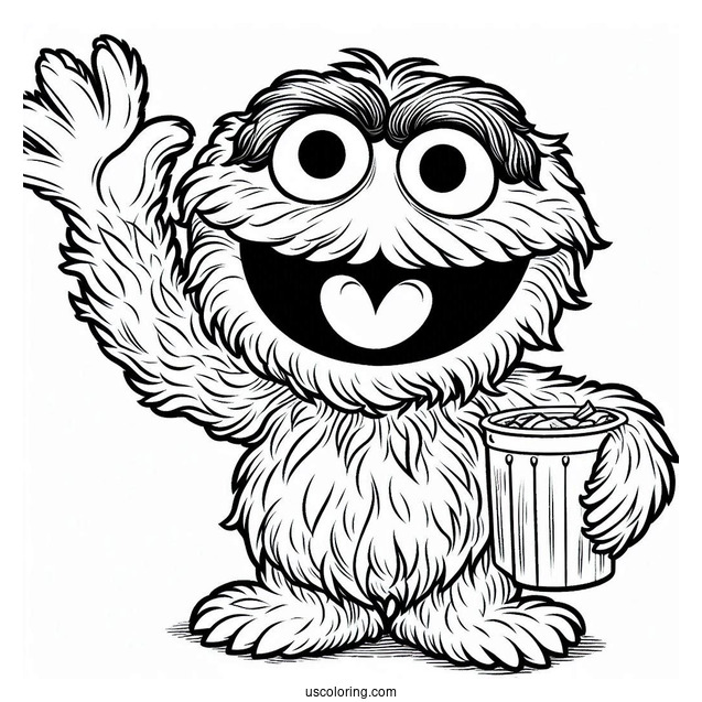 Oscar The Grouch Waving