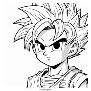 Detailed Trunks Character From Dragon Ball Z To Color