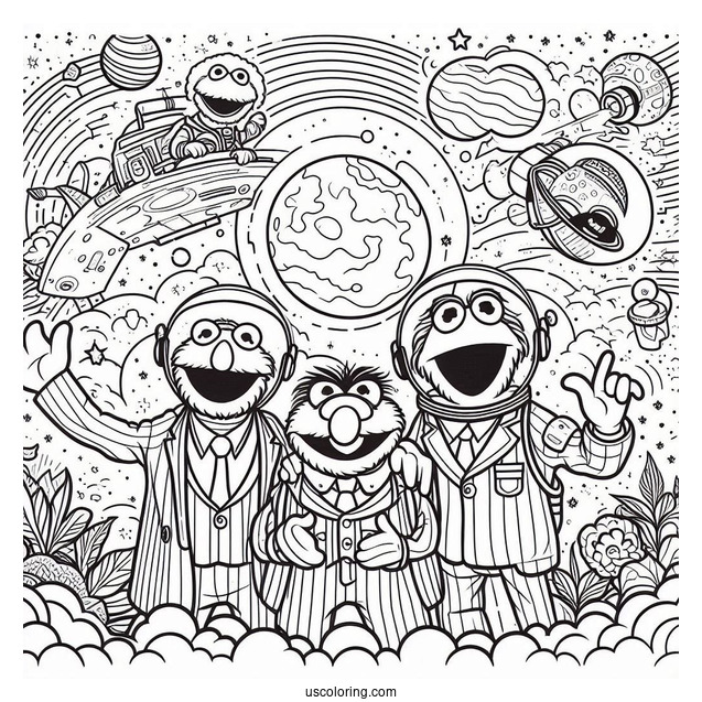Muppets Coloring Page Of From Space Poster