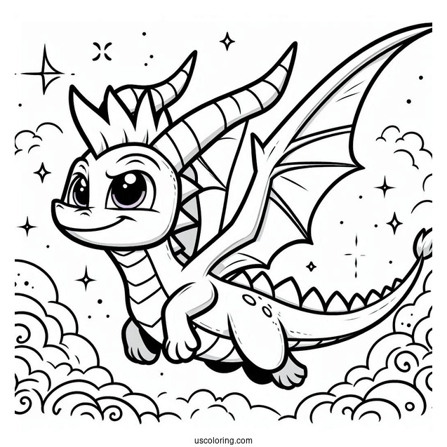Sypro Coloring Page Flying In The Sky