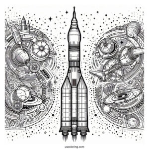 Detailed Outline Of Soyuz Rocket To Color