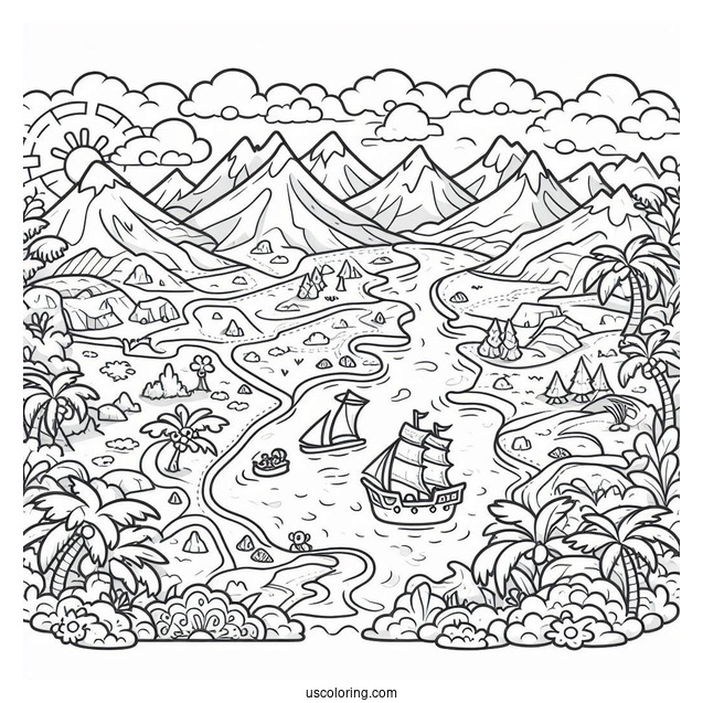 Coloring Sheet Of The Map