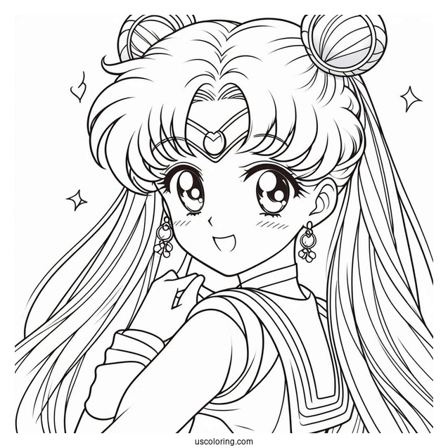 Sailor Moon Usagi Tsukino Coloring Page